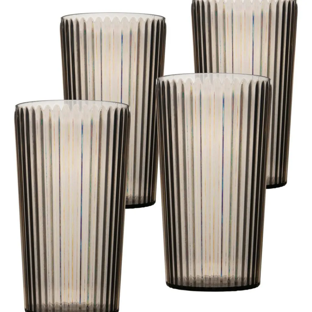 Bo-Camp Nomad drinkglas 480 ml grey 4-pack< Glazen & Bekers