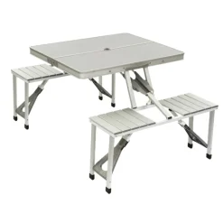 Campingtafels-Bo-Camp Picknicktafel aluminium 135 x 85,5 cm