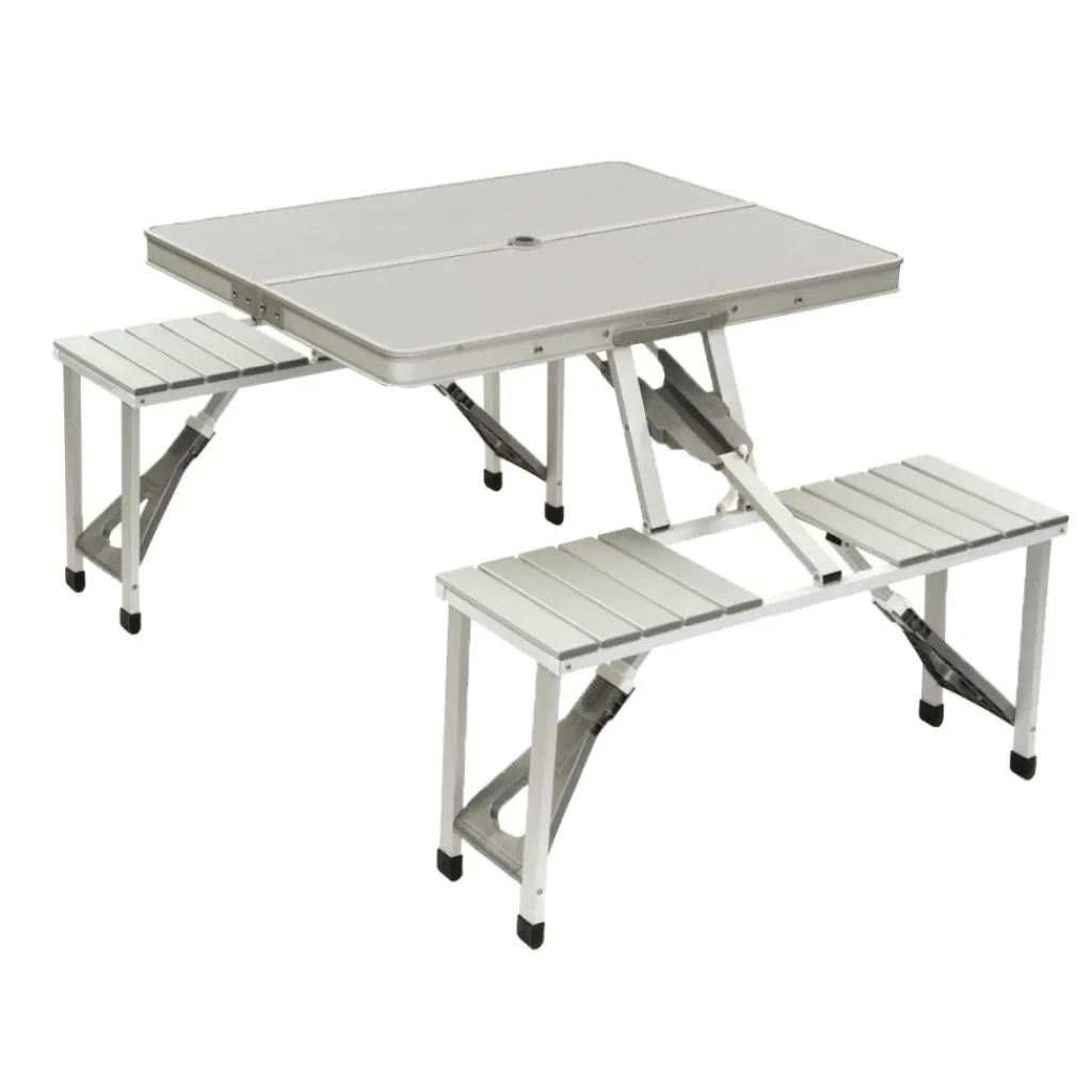 Campingtafels-Bo-Camp Picknicktafel aluminium 135 x 85,5 cm