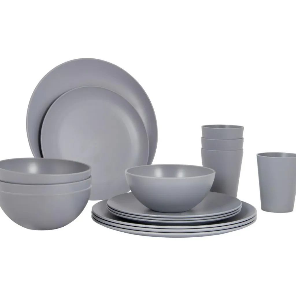 Servies-Bo-Camp Renew campingservies grey 16-delig