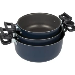 Bo-Camp Rondo pannenset 3-delig aluminium< Pannen