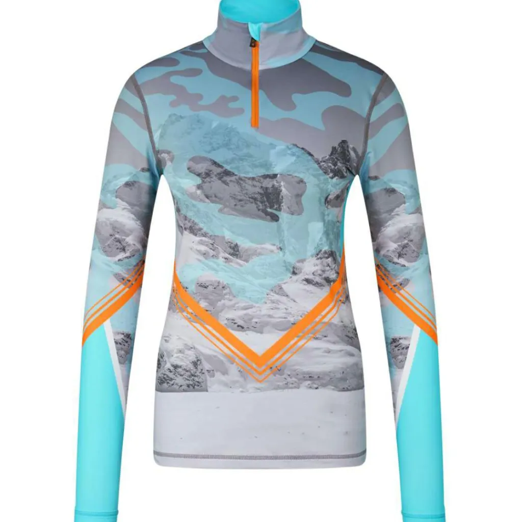 Skipullies|Wintersport-Bogner Fire+Ice Ilvy skipully dames light blue grey orange