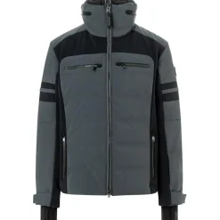 Ski Jassen|Wintersport-Bogner Minho softshell winterjas heren darkgrey black