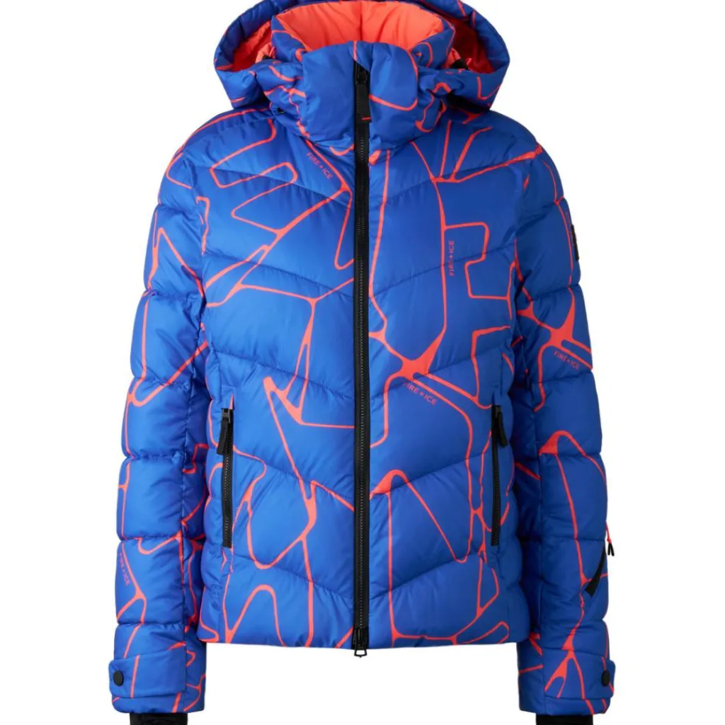 Bogner Saelly winterjas dames amparo blue orange< Ski Jassen|Wintersport