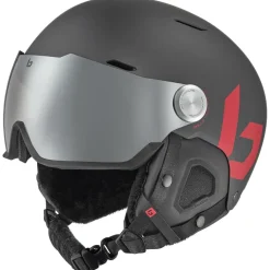 Bollé MIGHT VISOR skihelm titanium red matte - 52 - 55 cm< Skihelmen|Wintersport