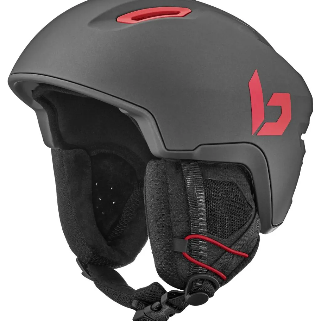 Bollé RYFT skihelm junior titanium red matte - 52 - 55 cm< Skihelmen|Wintersport
