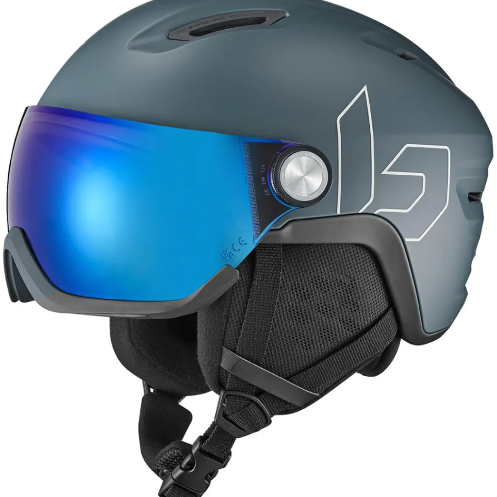 Bollé V-ATMOS skihelm prussian blue matte - 52 - 55 cm< Skihelmen|Wintersport