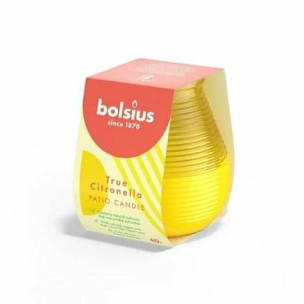 Bolsius Citronella buitenkaars geel< Anti Insecten