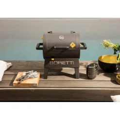 Boretti Terzo houtskoolbarbecue grey< Houtskool Bbq