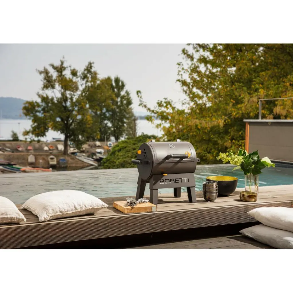 Boretti Terzo houtskoolbarbecue grey< Houtskool Bbq