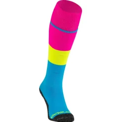 Brabo Blocks hockeysokken neon colorblock< Hockeykleding