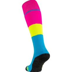 Brabo Blocks hockeysokken neon colorblock< Hockeykleding