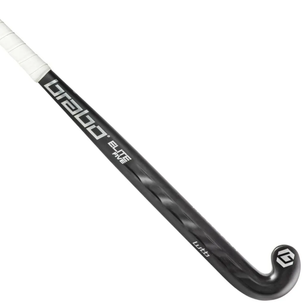 Brabo Elite 5 Carbon WTB Extreme Low Bow hockeystick black silver - 36,5 inch L< Hockeystick