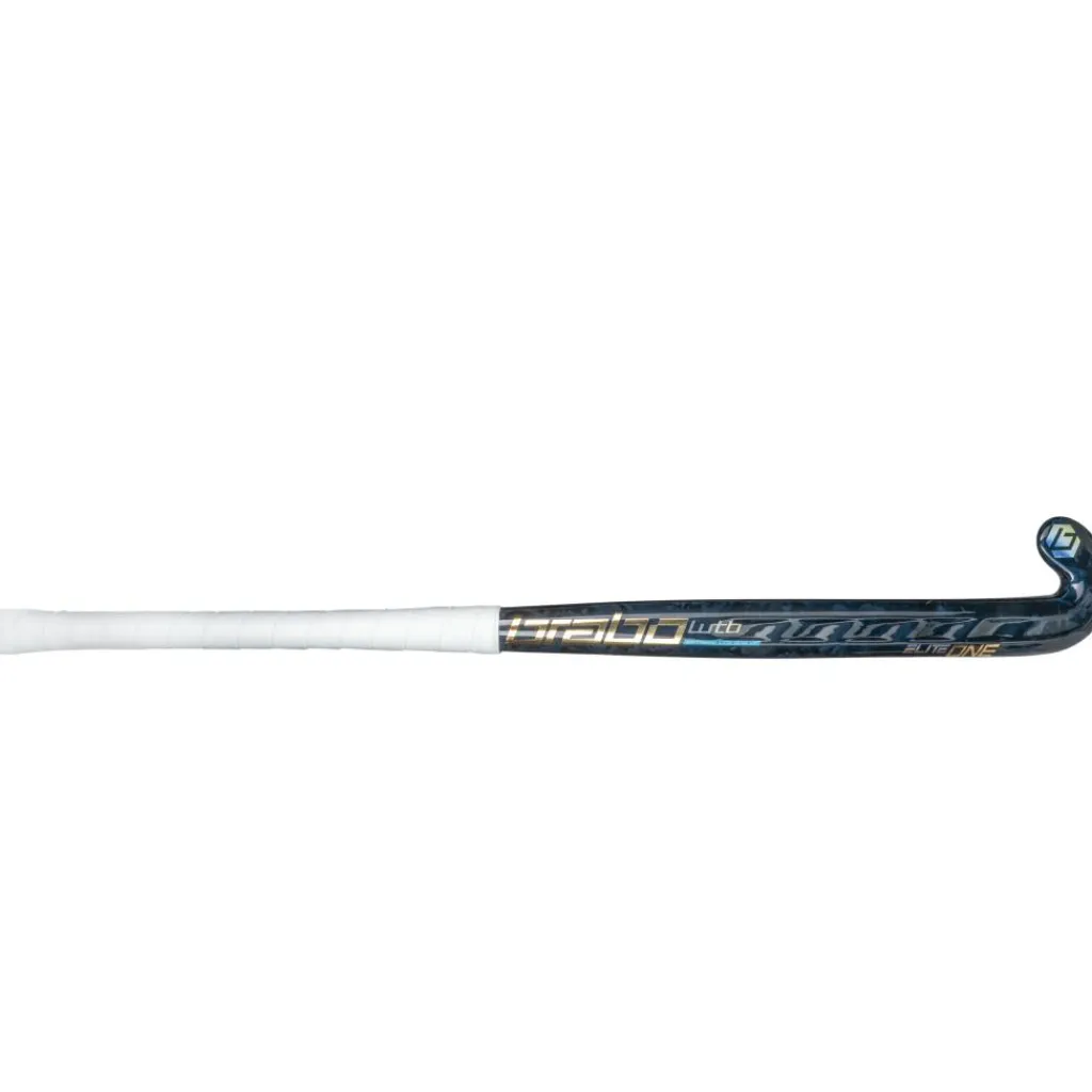 Hockeystick-Brabo Elite 1 WTB Forged Carbon Extreme Low Bow hockeystick navy gold