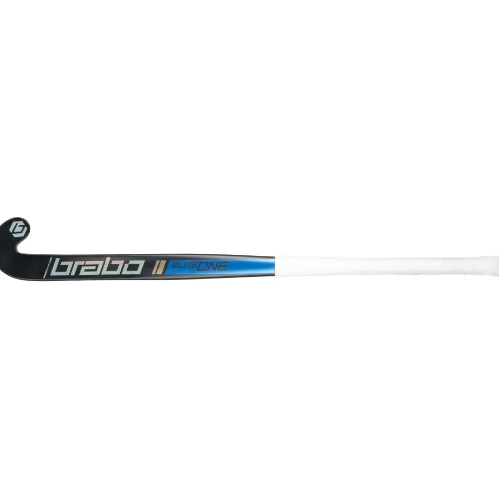 Hockeystick-Brabo Elite 1 WTB Forged Carbon Extreme Low Bow hockeystick navy gold
