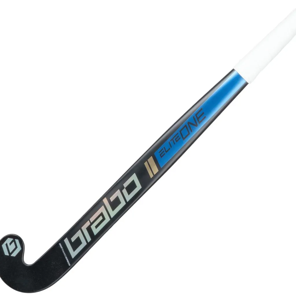 Hockeystick-Brabo Elite 1 WTB Forged Carbon Extreme Low Bow hockeystick navy gold