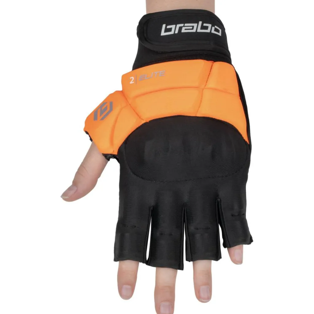 Brabo Elite Pro Player hockeyhandschoen orange grey< Hockey Bescherming