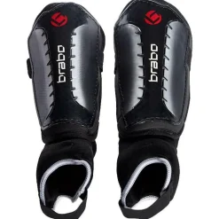 Brabo F4 Metallic scheenbeschermers junior zwart< Hockey Bescherming
