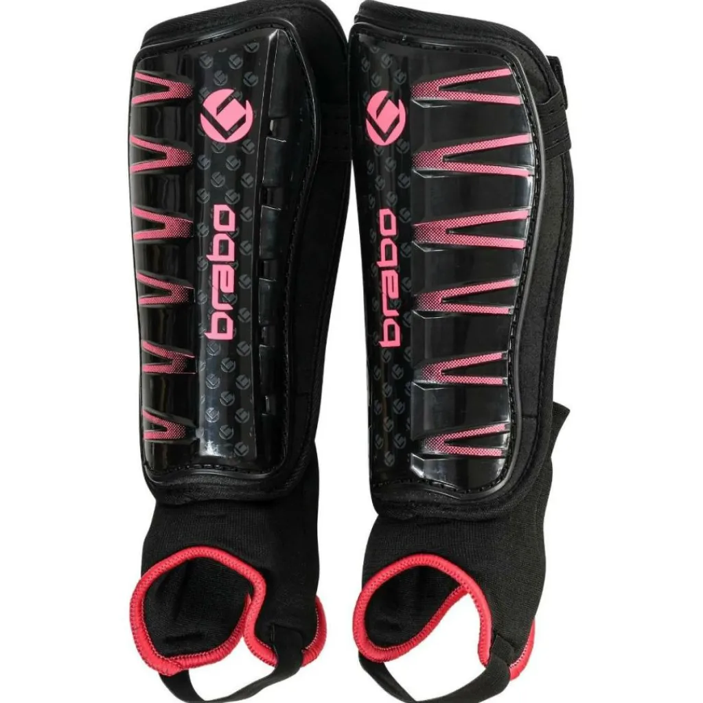 Brabo F4 scheenbeschermers black pink< Hockey Bescherming
