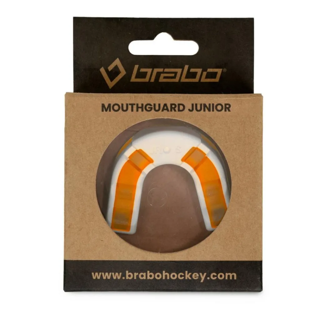 Hockey Bescherming-Brabo gebitsbeschermer junior trans orange white