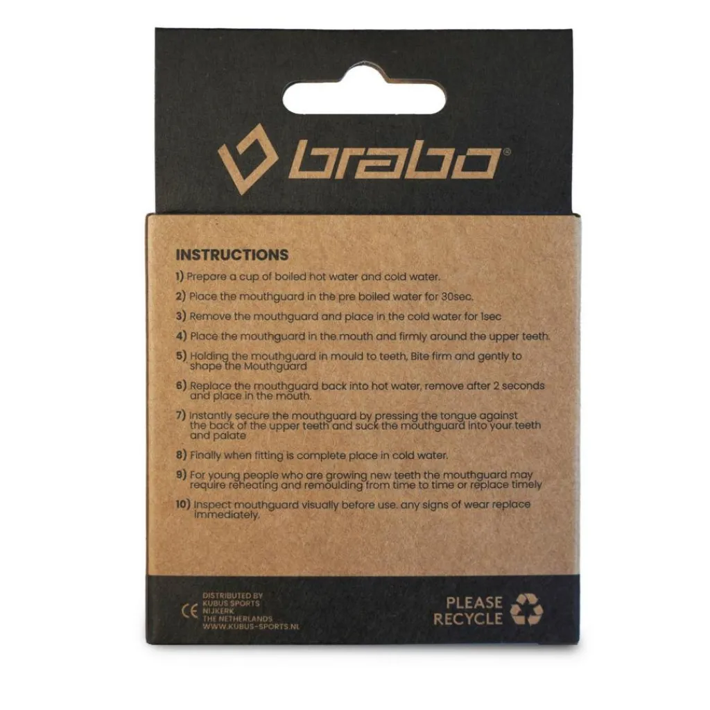 Brabo gebitsbeschermer trans orange white< Hockey Bescherming