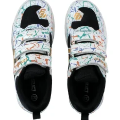 Hockeyschoenen-Brabo Indoor Velcro zaalhockeyschoenen junior marble black