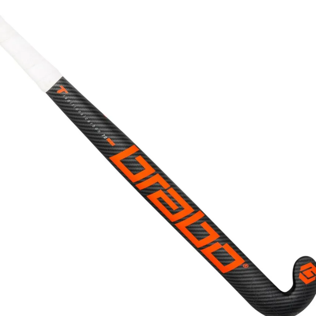 Hockeystick-Brabo IT Traditional 70 Low Bow zaalhockeystick black orange