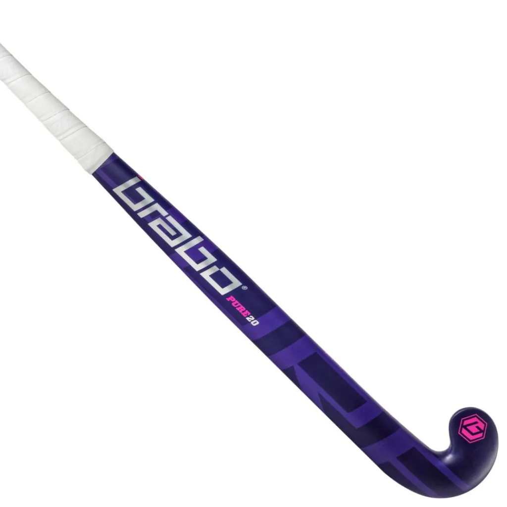 Brabo Pure 20 Low Bow hockeystick purple magenta - 36,5 inch< Hockeystick