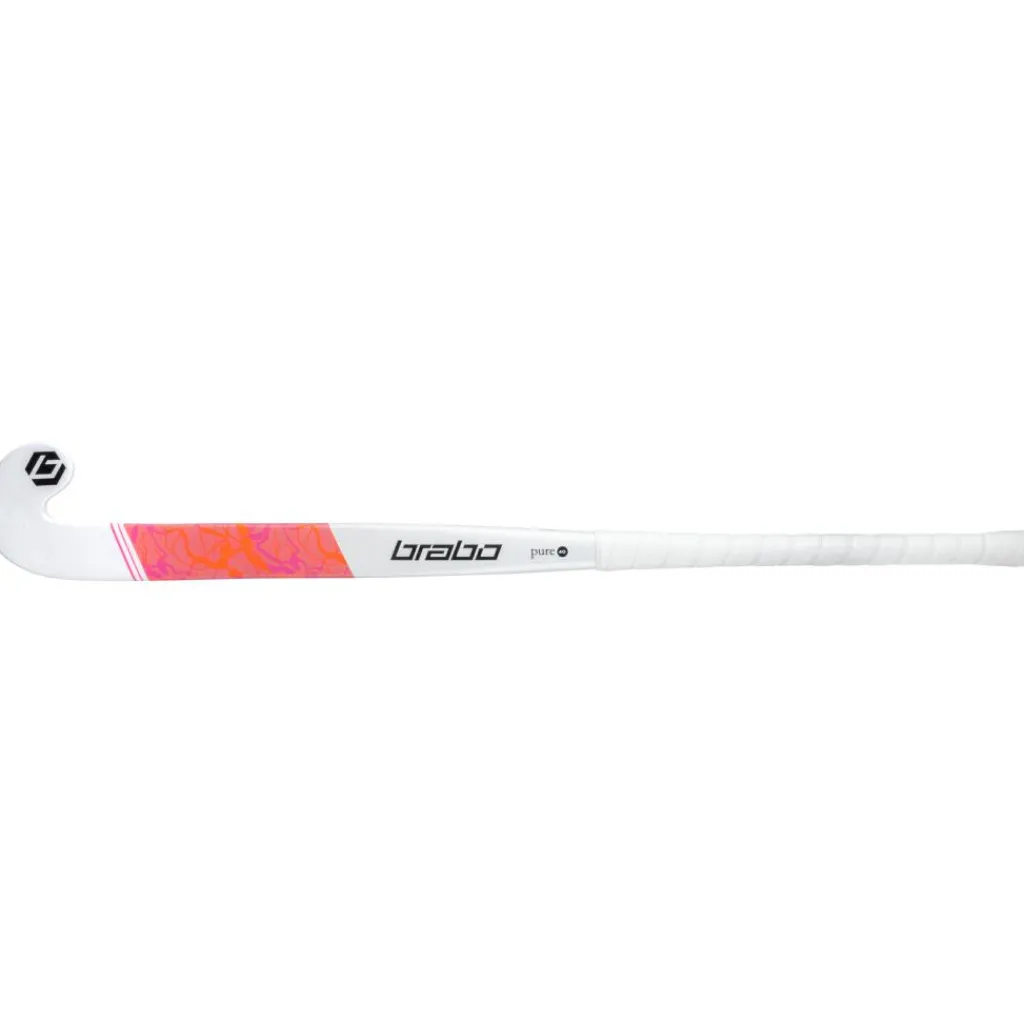 Brabo Pure 40 Pro Bow hockeystick white pink - 36,5 inch< Hockeystick