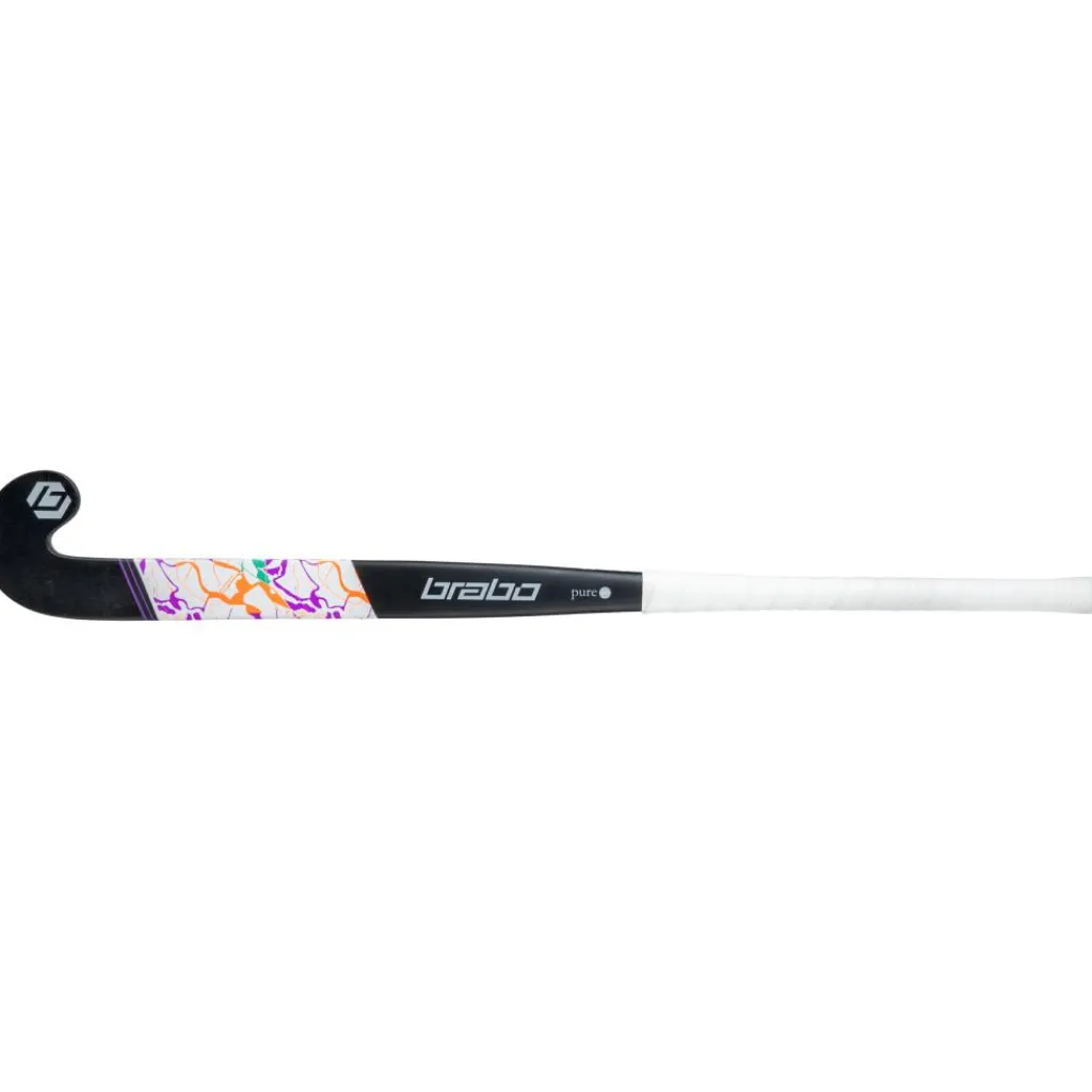 Brabo Pure 20 Pro Bow hockeystick black purple - 36,5 inch< Hockeystick