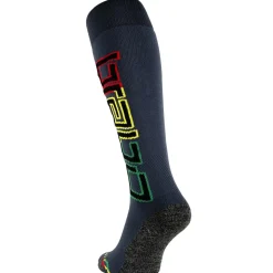 Hockeykleding-Brabo Rastafari hockeysokken black