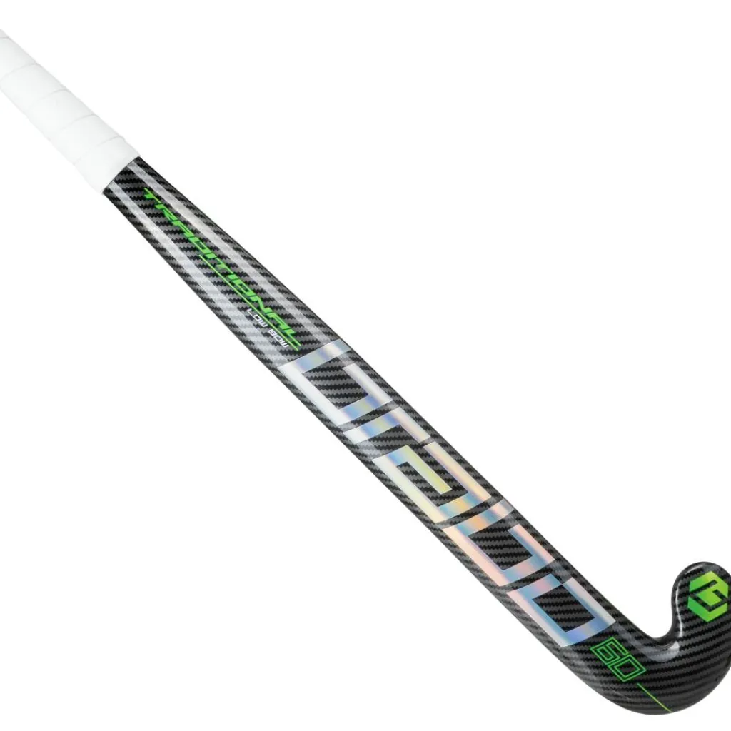 Brabo Traditional Carbon 60 Low Bow hockeystick black neongreen< Hockeystick