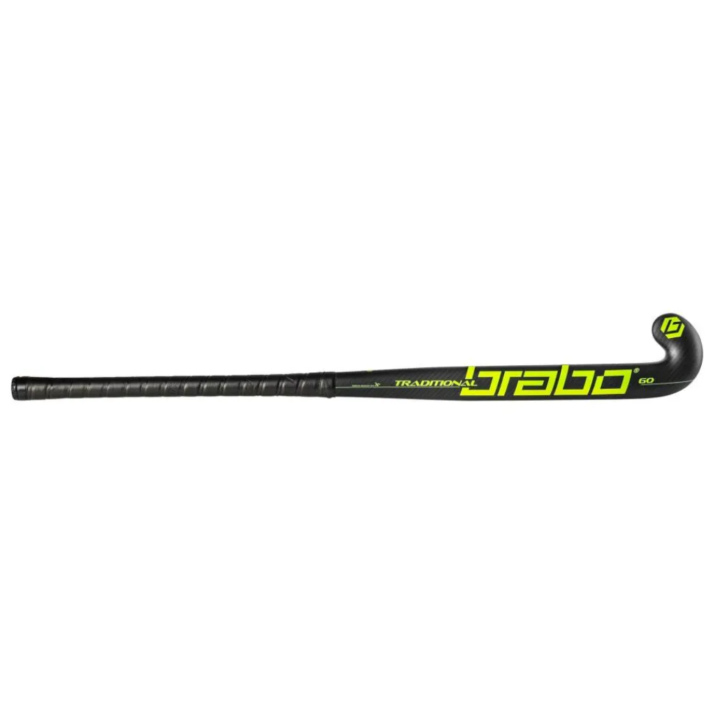 Brabo Traditional Carbon 60 Classic Curve hockeystick black neon green< Hockeystick