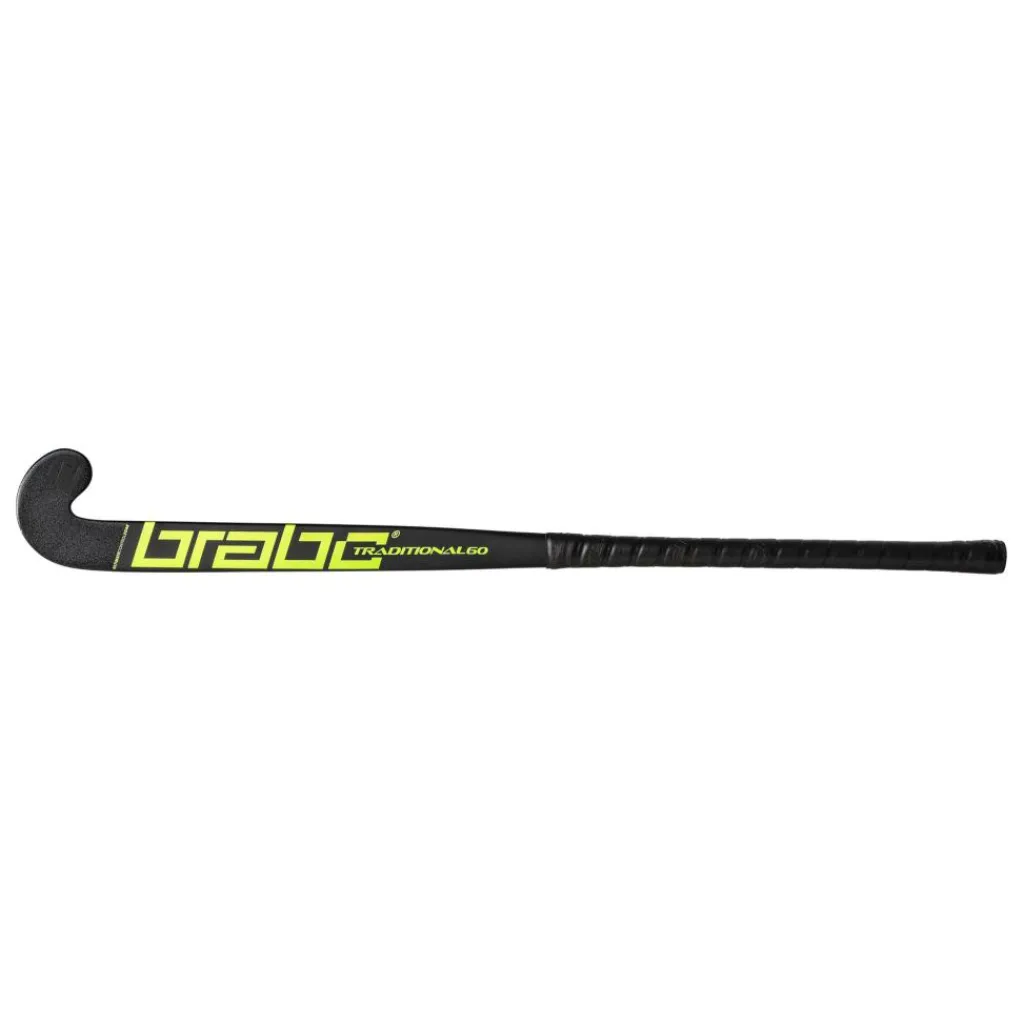 Brabo Traditional Carbon 60 Classic Curve hockeystick black neon green< Hockeystick