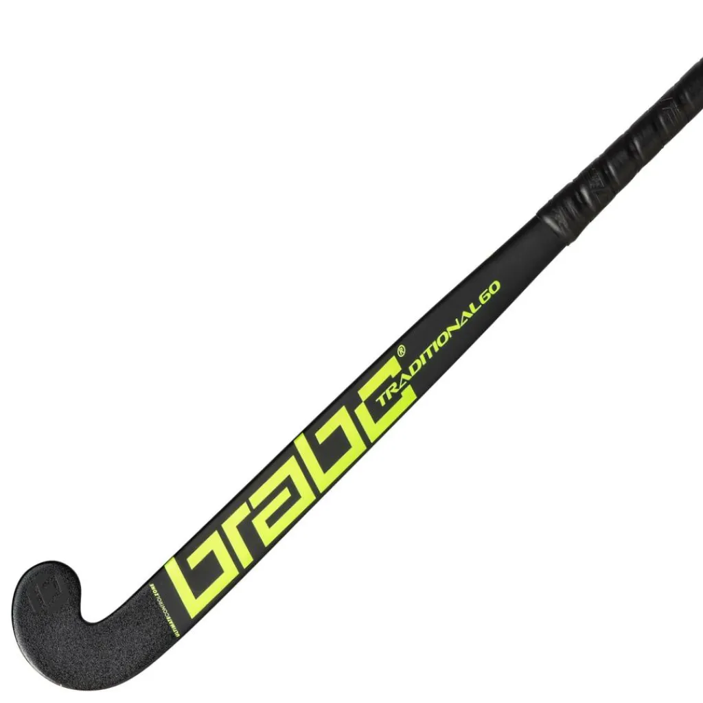 Brabo Traditional Carbon 60 Classic Curve hockeystick black neon green< Hockeystick