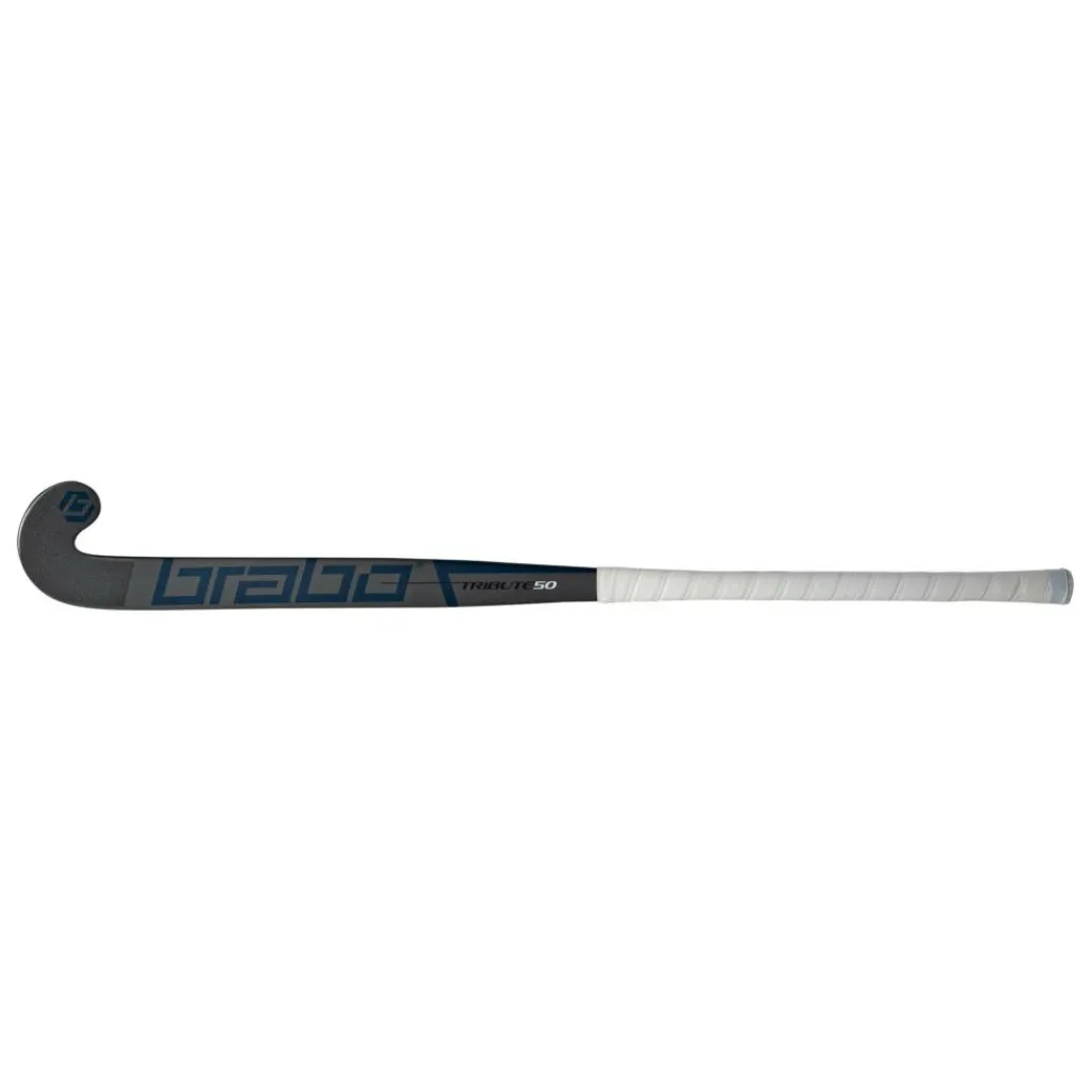 Brabo Tribute 50 Low Bow hockeystick grey navy - 36 inch< Hockeystick
