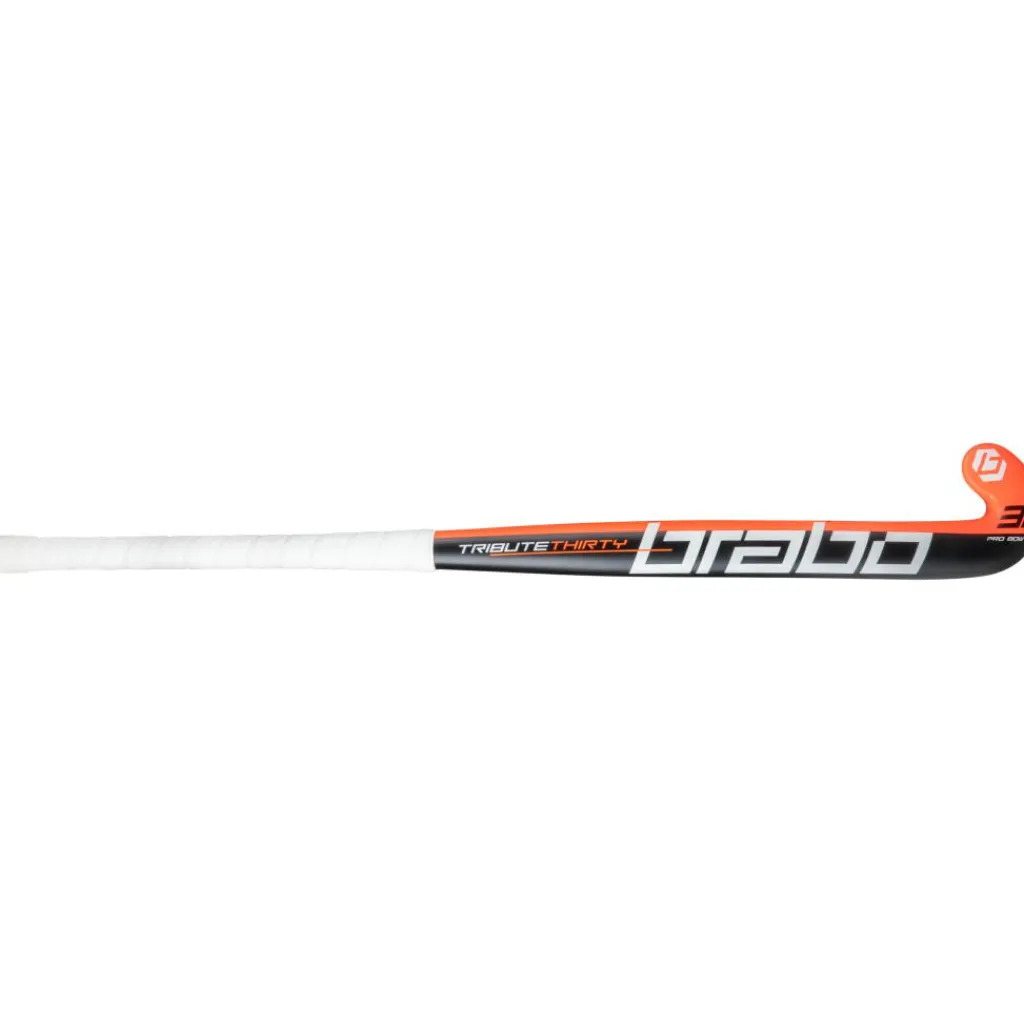 Brabo Tribute 30 Pro Bow hockeystick black orange - 36,5 inch< Hockeystick