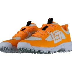 Brabo Tribute hockeyschoenen junior orange white inclusief slippers< Hockeyschoenen