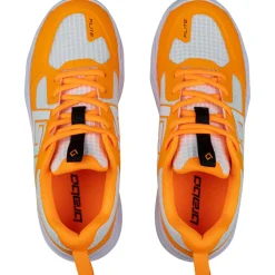 Brabo Tribute hockeyschoenen junior orange white inclusief slippers< Hockeyschoenen