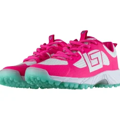 Hockeyschoenen-Brabo Tribute hockeyschoenen junior pink aqua inclusief slippers