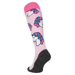 Hockeykleding-Brabo Unicorn hockeysokken soft pink