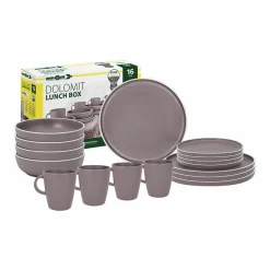 Servies-Brunner Lunch Box Dolomit campingservies rosé 16-delig
