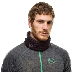 Sjaals|Wintersport-Buff Lightweight Merino Wool Tubular col solid black
