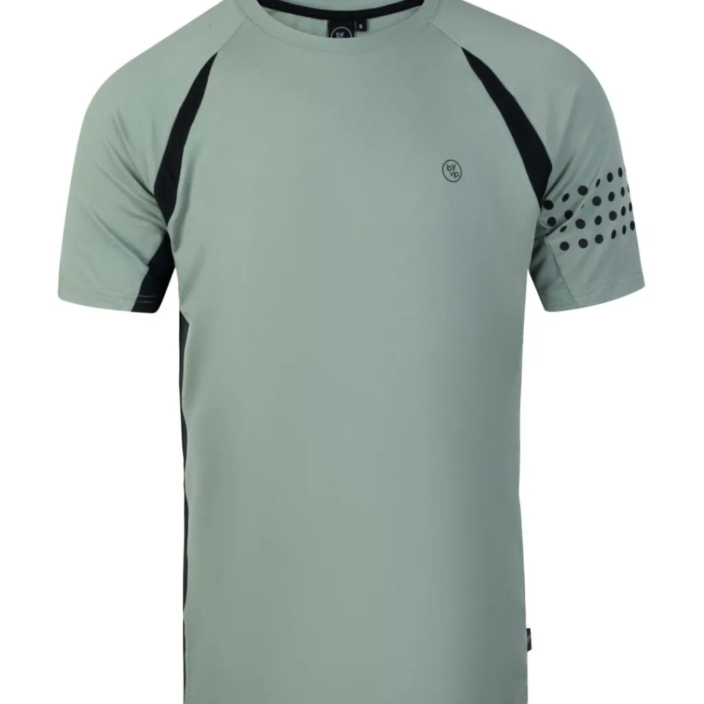By VP 8100620 padel shirt heren green< Tenniskleding
