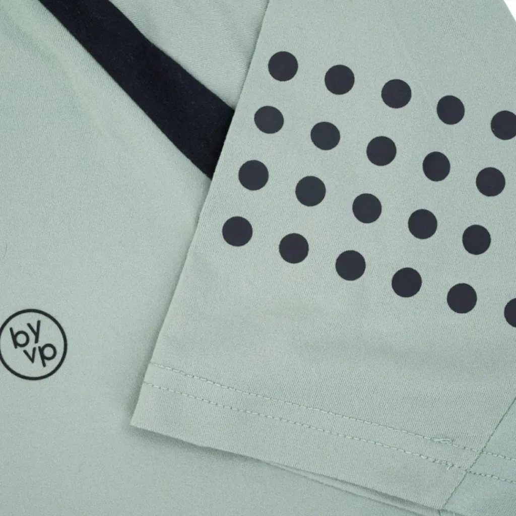 By VP 8100620 padel shirt heren green< Tenniskleding