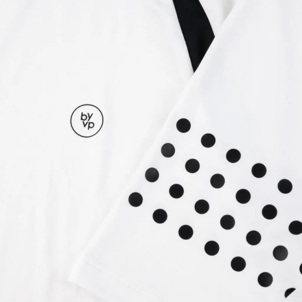 By VP 8100570 padel shirt heren white< Tenniskleding