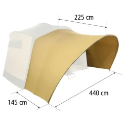 Cabanon Luxe luifel 440 cm YKK rits< Onderdelen & Accessoires