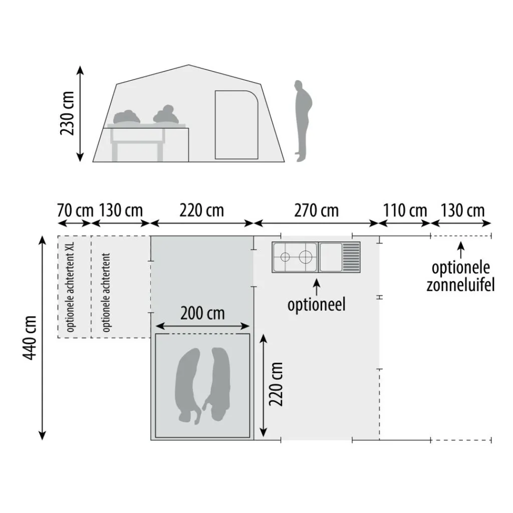 Onderdelen & Accessoires-Cabanon Malawi 2.0 voortent