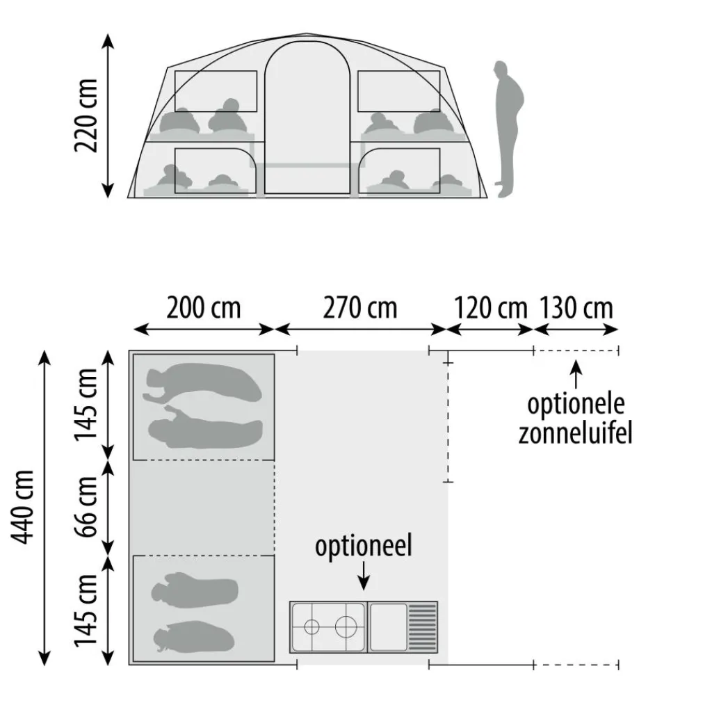 Nieuwe Vouwwagen-Cabanon Manga EPS Basic vouwwagen