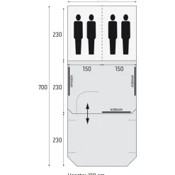 4-Persoons Tent|Tunneltenten-Cabanon Morea 300 Vario tunneltent beige